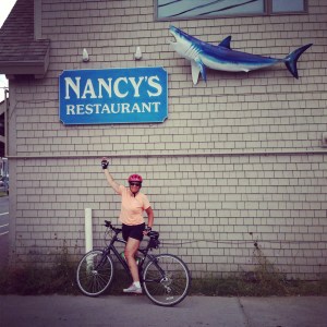 Nancy at what must be the best restaurant in Martha's Vineyard.