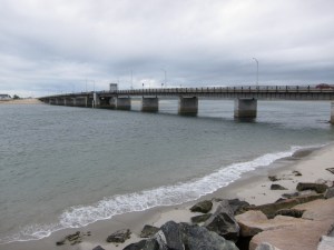 roughly 40 feet over the water!