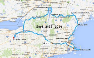 New England Trip Map
