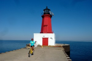 the yellow bike can take you anywhere in Menominee