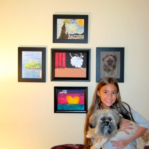 Notice Maddie's versions of Van Gogh, Degas, and Monet too.