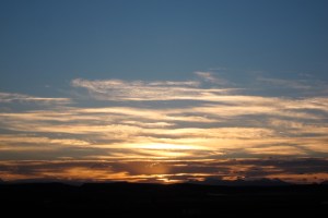 Sunset over the Calgary range