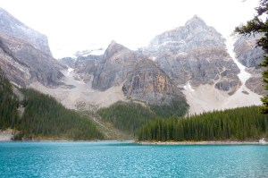 Rock flour = blue-green lake